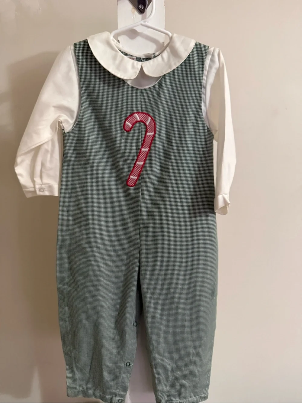 Zu Gingham Candy Cane Romper